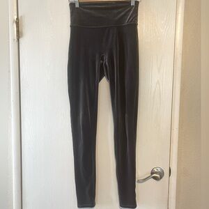 SPANX Gray Velvet Velour Leggings